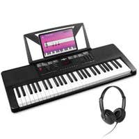 MAX Rhapsody54 keyboard piano set met 54 toetsen - Ideaal voor beginners - Met koptelefoon en bladmuziekhouder