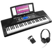 MAX Rhapsody61P keyboard set - met sustainpedaal en koptelefoon - 61 aanslaggevoelige toetsen