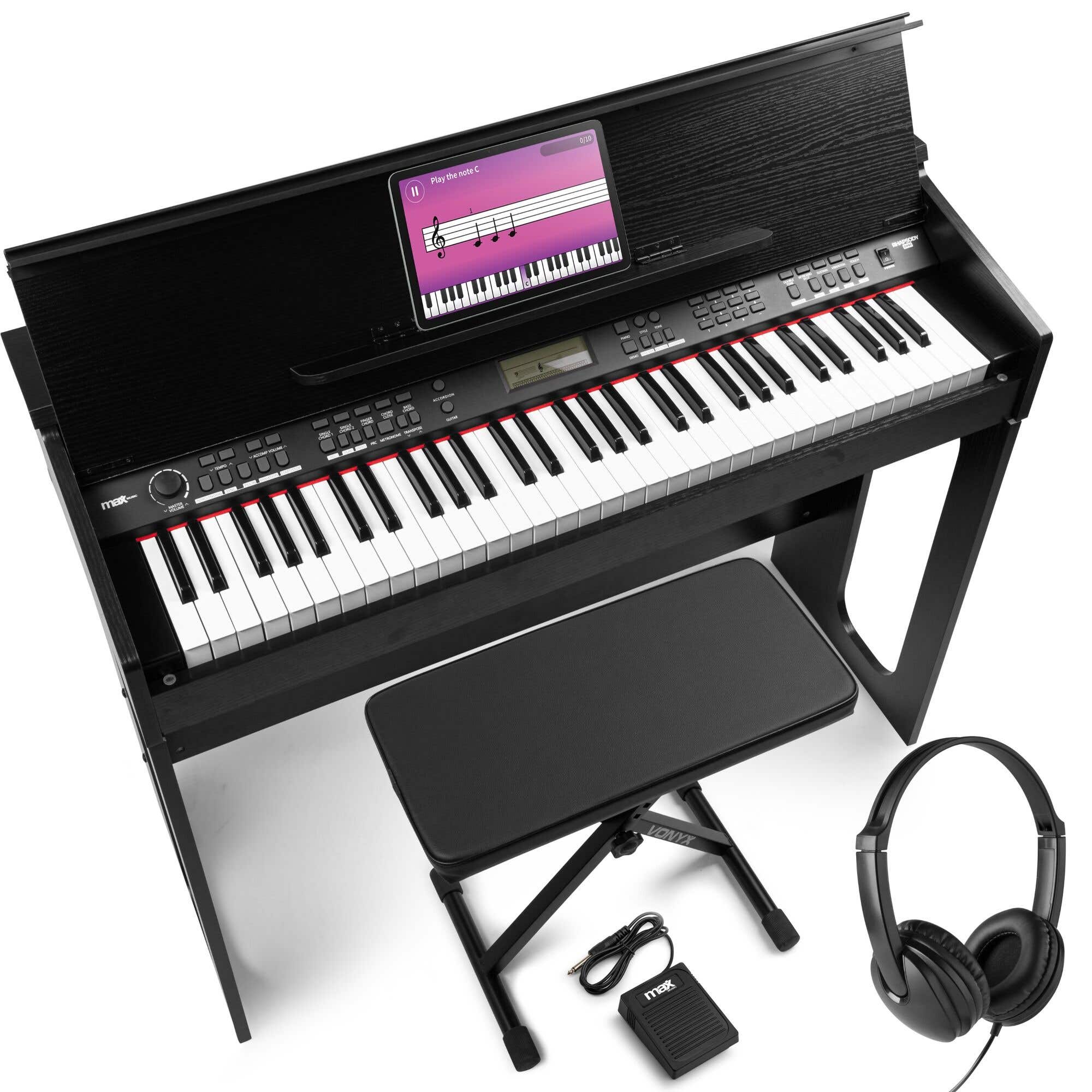 MAX RhapsodyDP61 complete keyboard set - inclusief meubel, sustainpedaal, koptelefoon en bankje