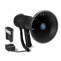 Vonyx MEG075 megafoon set met lithium-ion accu - 75W Megafoon met sirene en Bluetooth - Zwart