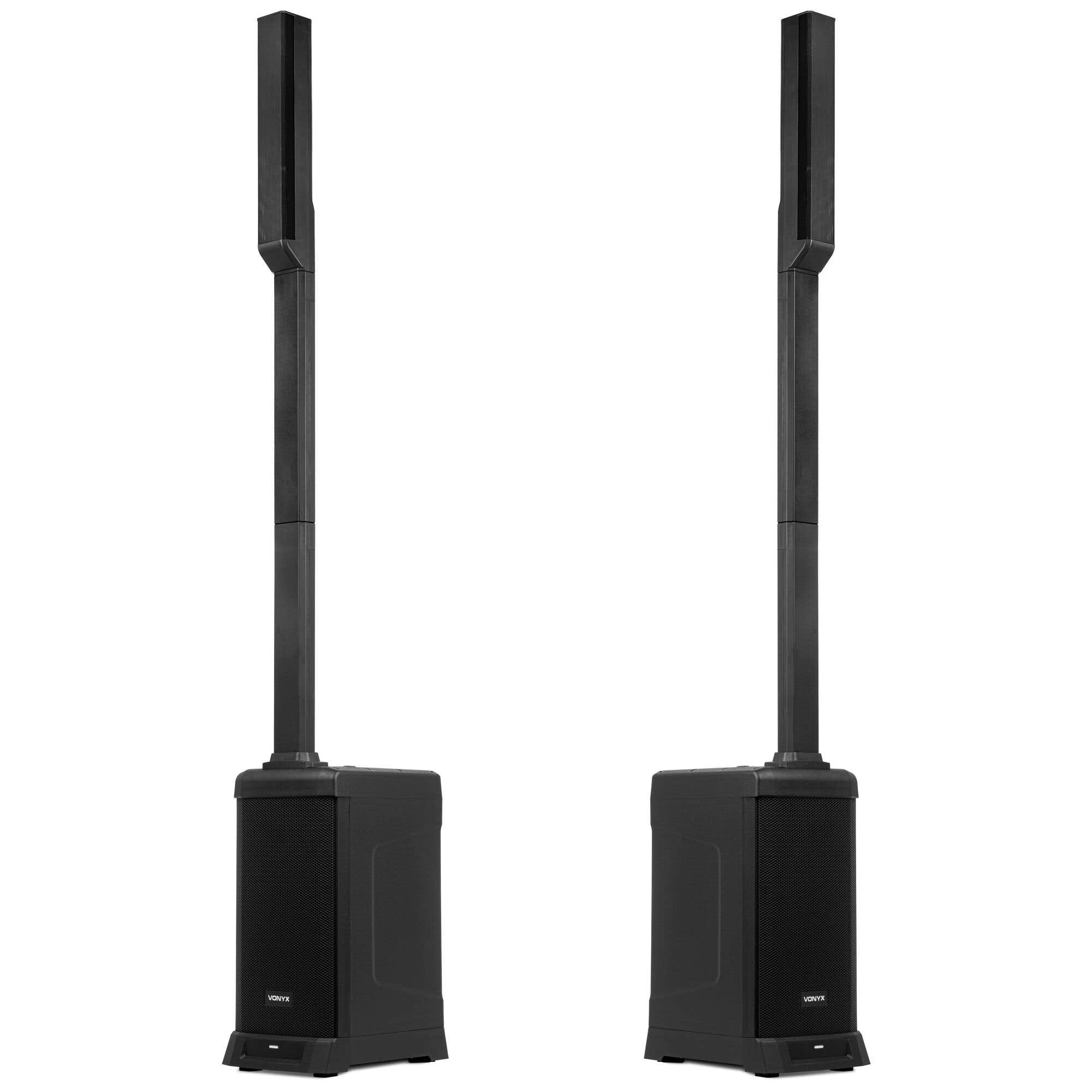 Vonyx VX820 actieve kolom luidsprekerset - Speakers met Bluetooth en draadloze Stereo Pairing - 800W