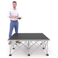 Power Dynamics compleet podium van 100 x 100 x 40 cm - Met antisliplaag - Lichtgewicht en mobiel