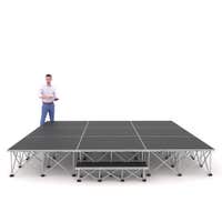 Power Dynamics Compleet podium met trede - Podium met opvouwbare poten - 300 x 300 x 40 cm