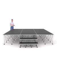 Power Dynamics compleet podium met treden - Podium met opvouwbare poten - 300 x 300 x 60 cm