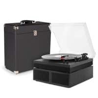 Fenton RP165B platenspeler set met platenkoffer - Met speakers en Bluetooth - Zwart