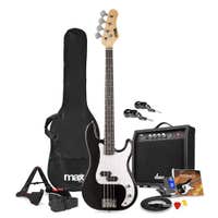 MAX GigKit draadloze basgitaar set - Met zender en ontvanger - Inclusief alle accessoires - Zwart