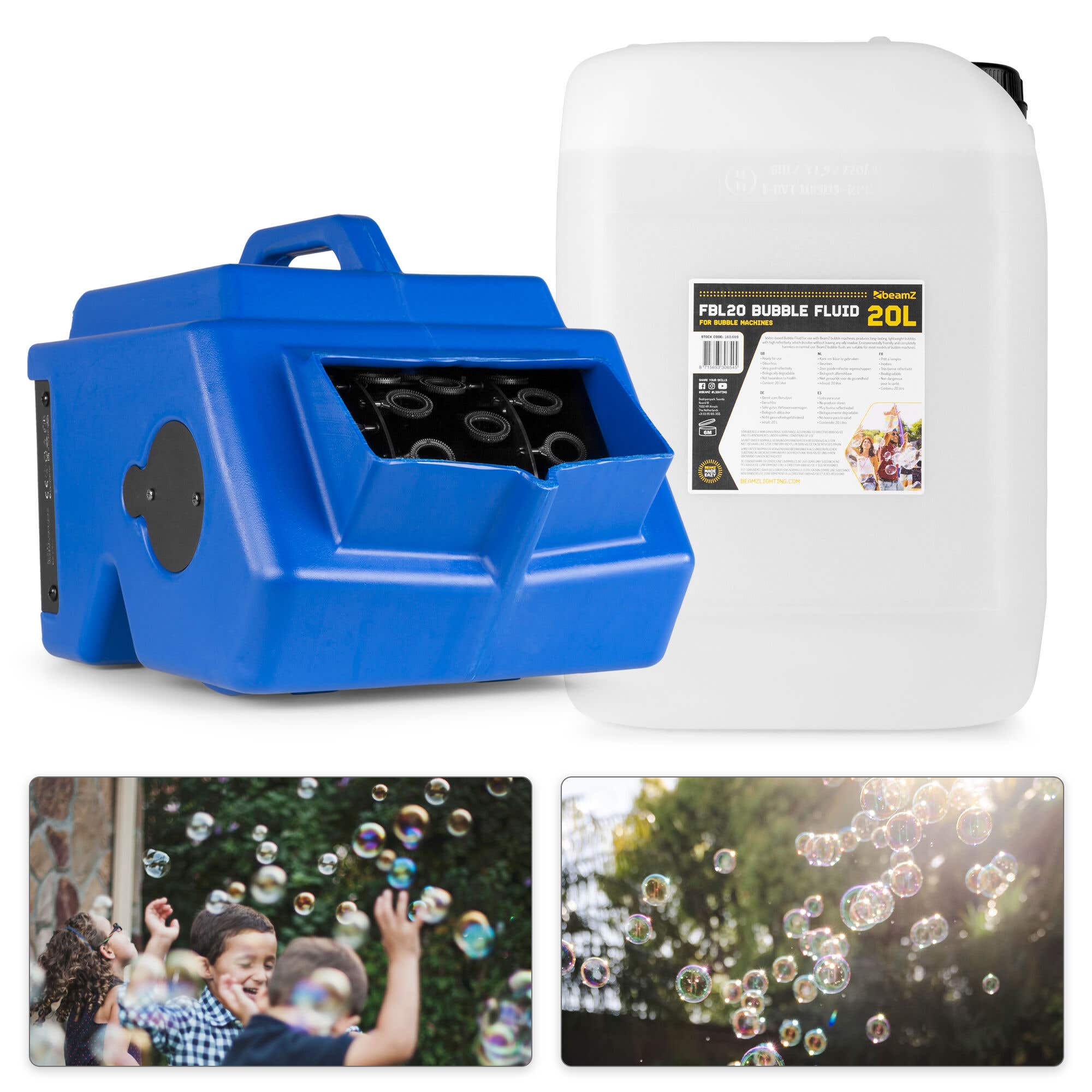 BeamZ B1500 Bellenblaas machine met 20 liter vloeistof - Inclusief afstandsbediening