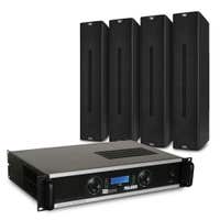 Power Dynamics PDCS403 passieve speakerset voor gebedshuis, sportzaal of bedrijfshal - 500W - Zwart