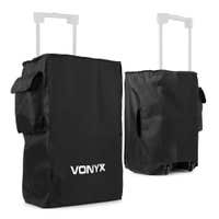 Vonyx SC15B speaker hoezen voor 15 inch speakers - Set van 2 speakerhoezen - Met opbergvak - Zwart