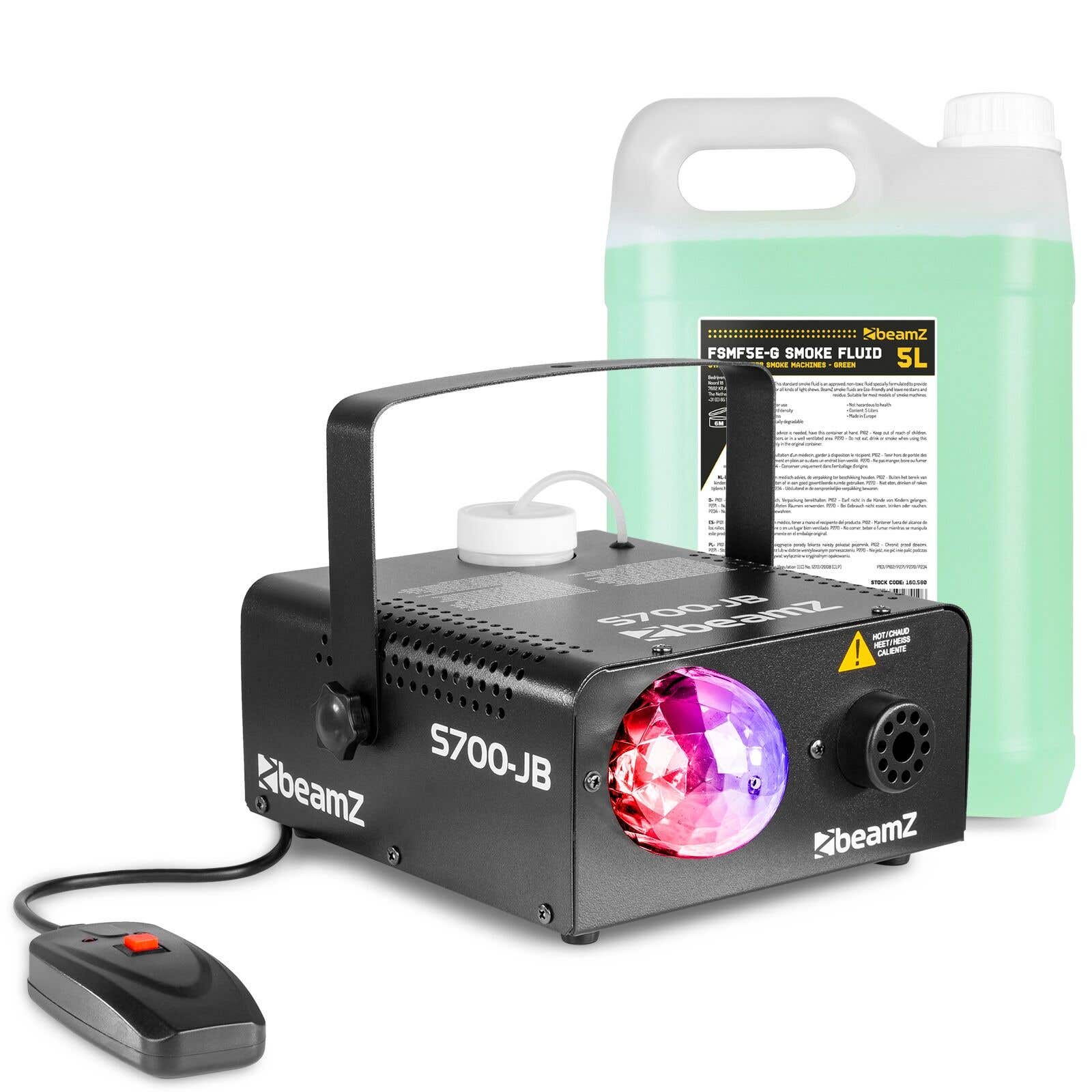 BeamZ S700-JB rookmachine met Jelly Ball lichteffect - Inclusief 5 liter rookvloeistof - 700W 
