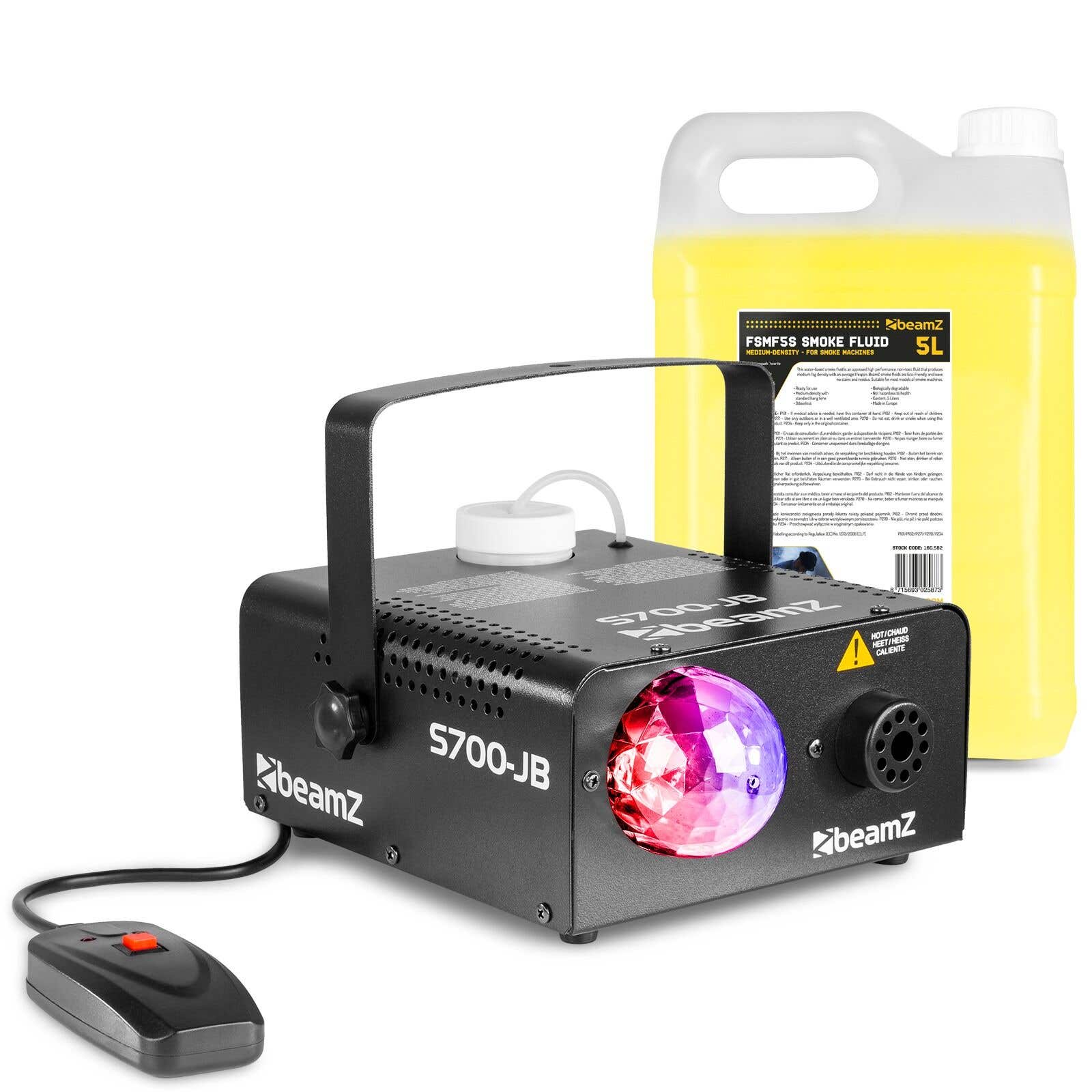 BeamZ S700-JB rookmachine met Jelly Ball lichteffect - Inclusief 5 liter rookvloeistof - 700W 