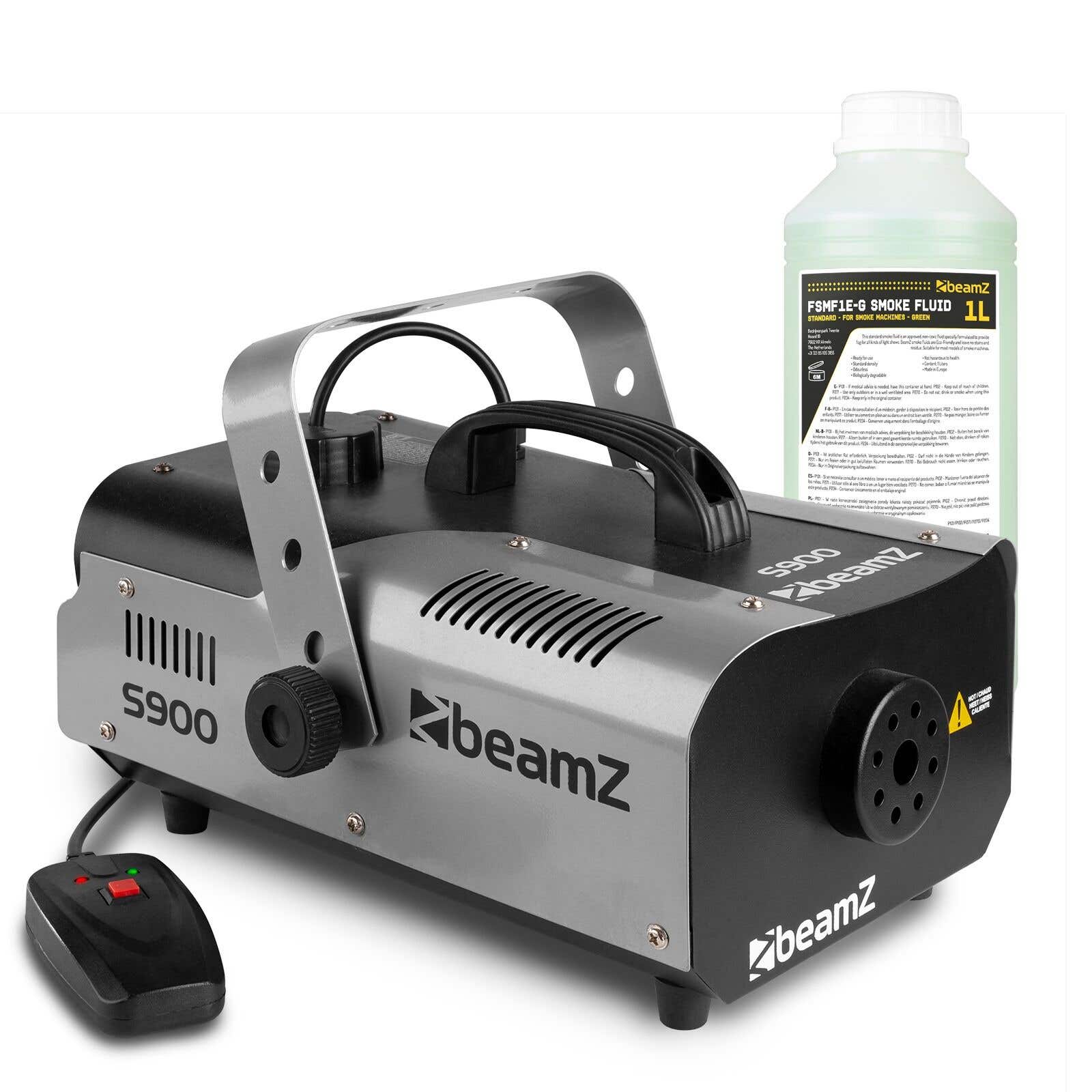 BeamZ S900 rookmachine met 1 liter rookvloeistof en afstandsbediening - 900W