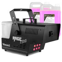 BeamZ RAGE1800LED rookmachine - Met 6x 9W RGBA LED’s - Inclusief 10 liter rookvloeistof - 1800W