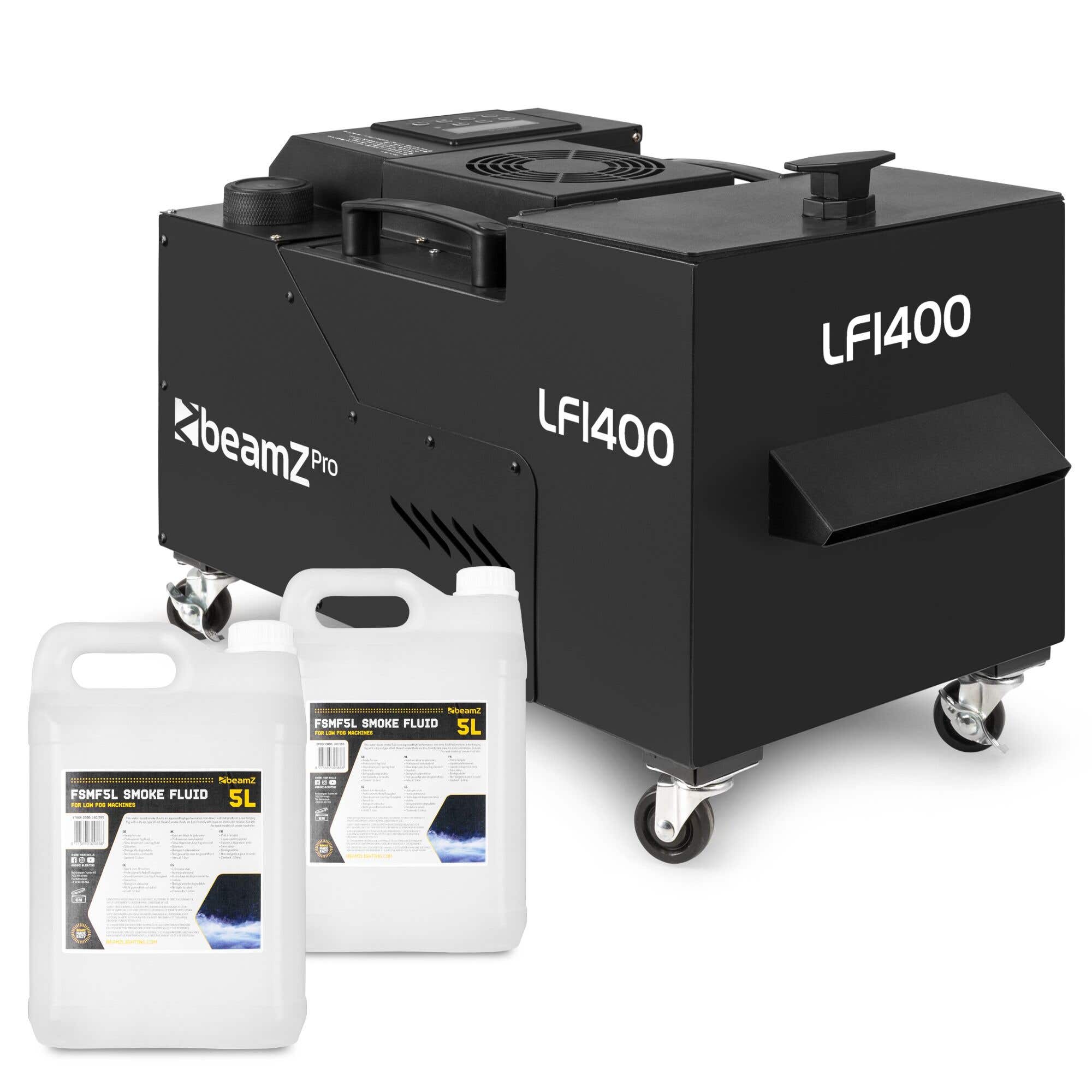 BeamZ Professional LF1400 low fogger set met 10 liter vloeistof - Ultrasoon - 1400W