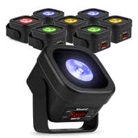 BeamZ BBP12 mini accu uplight set - 8x IP65 waterdichte uplights - Met 12W RGBAL LED’s - WDMX
