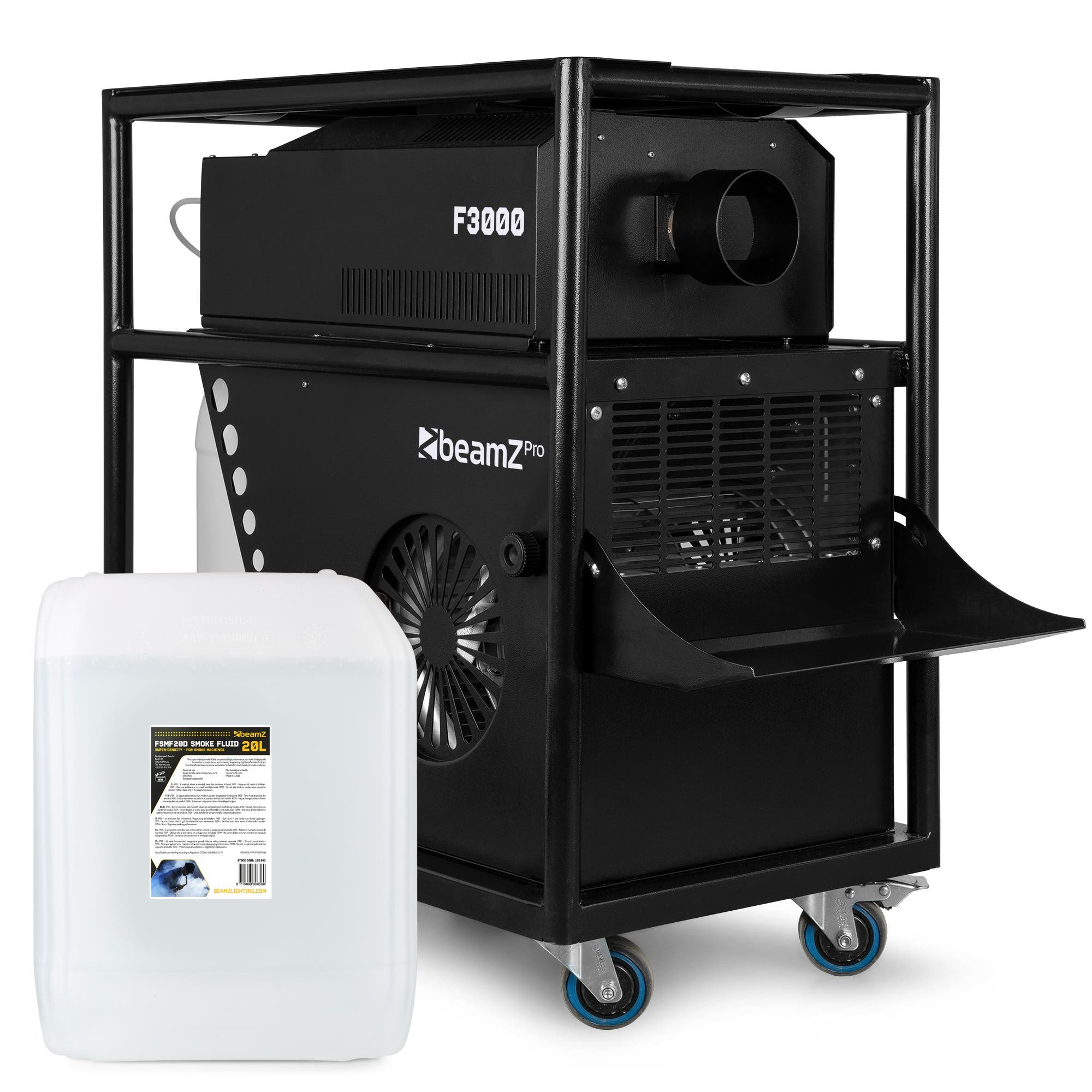 BeamZ Pro F3000 professionele hazer rookmachine - Rookmachine in flightcase - Met 20 liter - 3200W