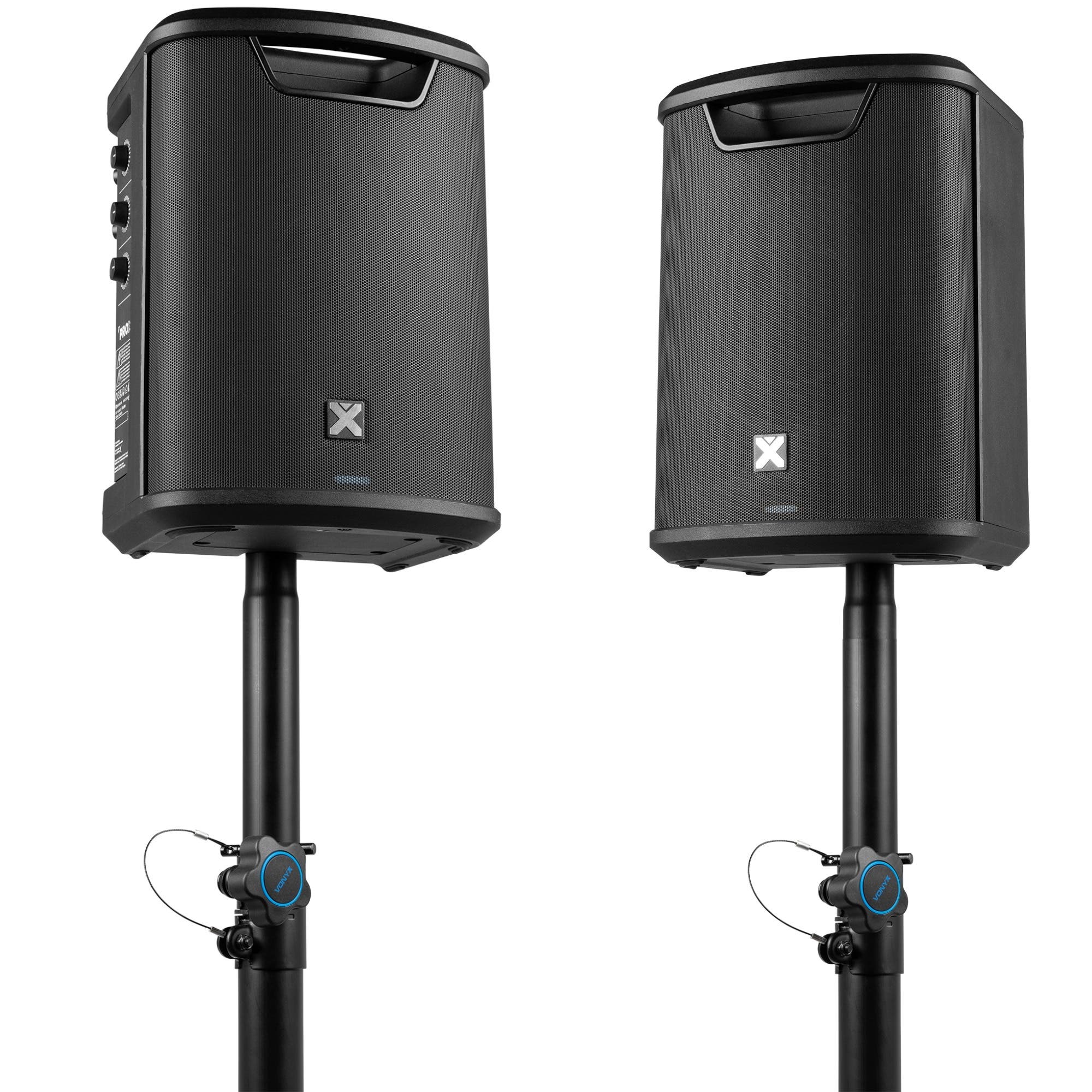 Vonyx PRO X1A PA systeem met standaards - draadloze speaker set - Bluetooth speakers - 500W