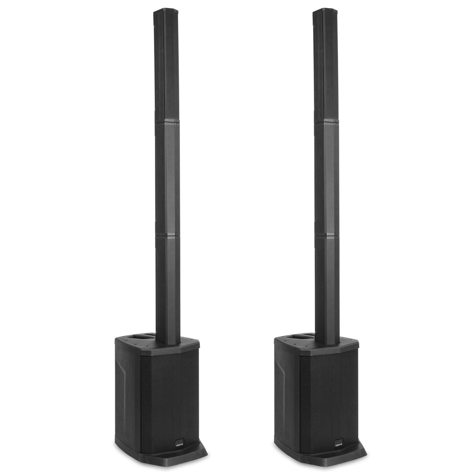 Vonyx VX808 PA speakers - Set van twee actieve speakers - Draadloze stereo pairing - 640W