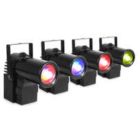 BeamZ set van 4 PS10W 4-in1 10W DMX punt spots voor o.a. spiegelbollen