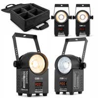 BeamZ set van 4 COB040 Spots in flightbag - Compacte COB spots - Met dual white LED - 40W