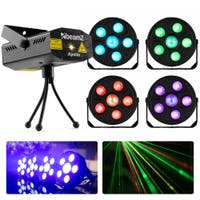 BeamZ huisfeest partyset - Met 4 discolampen en RGB laser - Ideaal voor kinderfeestjes - Pakket S