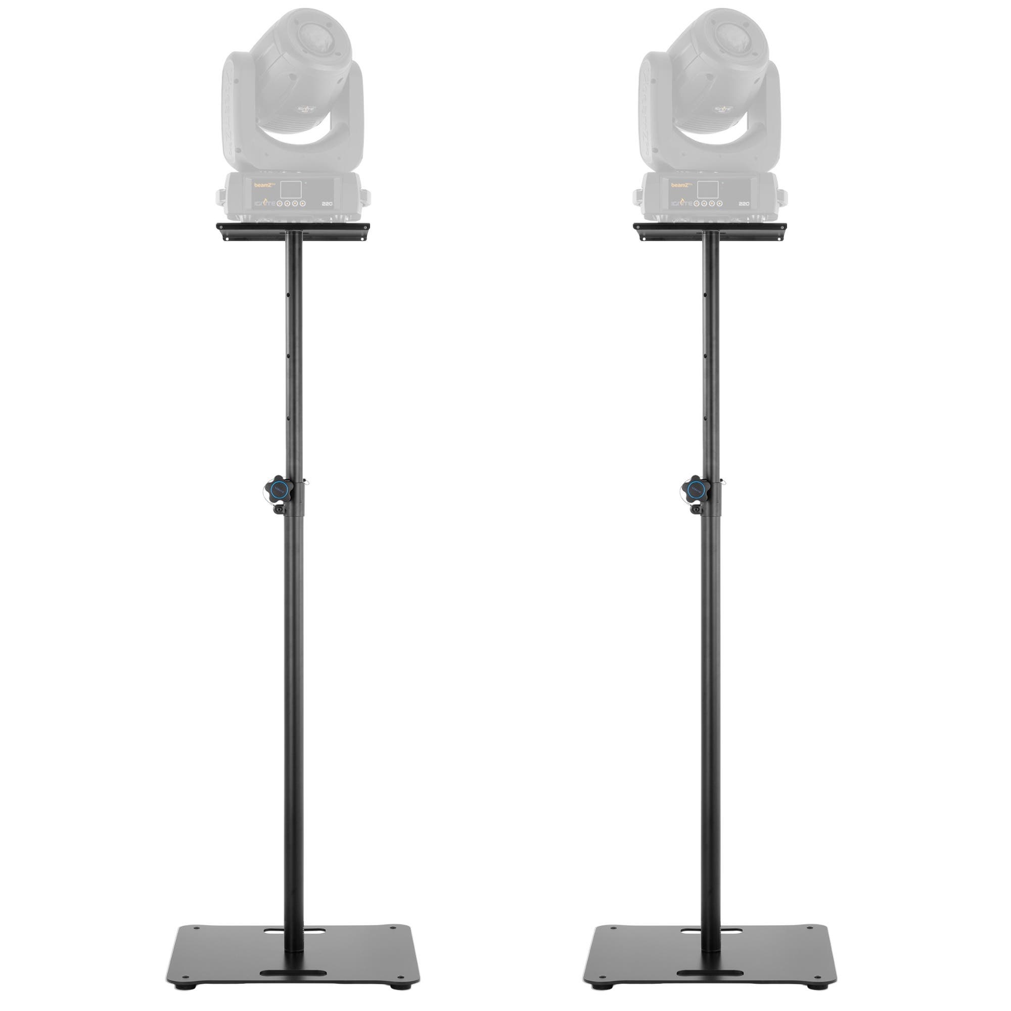 Vonyx MPS lichtstatieven voor moving heads - Met vierkante baseplates - 108-183 cm - 25 kg belastbaar