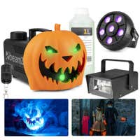 BeamZ Halloween feestverlichting set - Met stroboscoop, blacklight en rookmachine - Pakket M