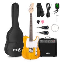 MAX GigKit T-series draadloze elektrische gitaarset - Met 36 gitaarlessen en versterker - Geel