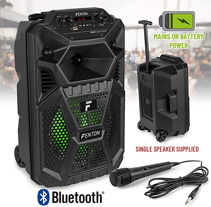 Retourdeal - Fenton FPC8T accu speaker 100W met Bluetooth, microfoon