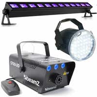 BeamZ Complete Halloween Effectset met IJs-effect Rookmachine, LED Stroboscoop en LED Blacklight Bar