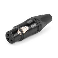 NEUTRIK XLR NC3FXX  3-polig female kabelconnector - zwart