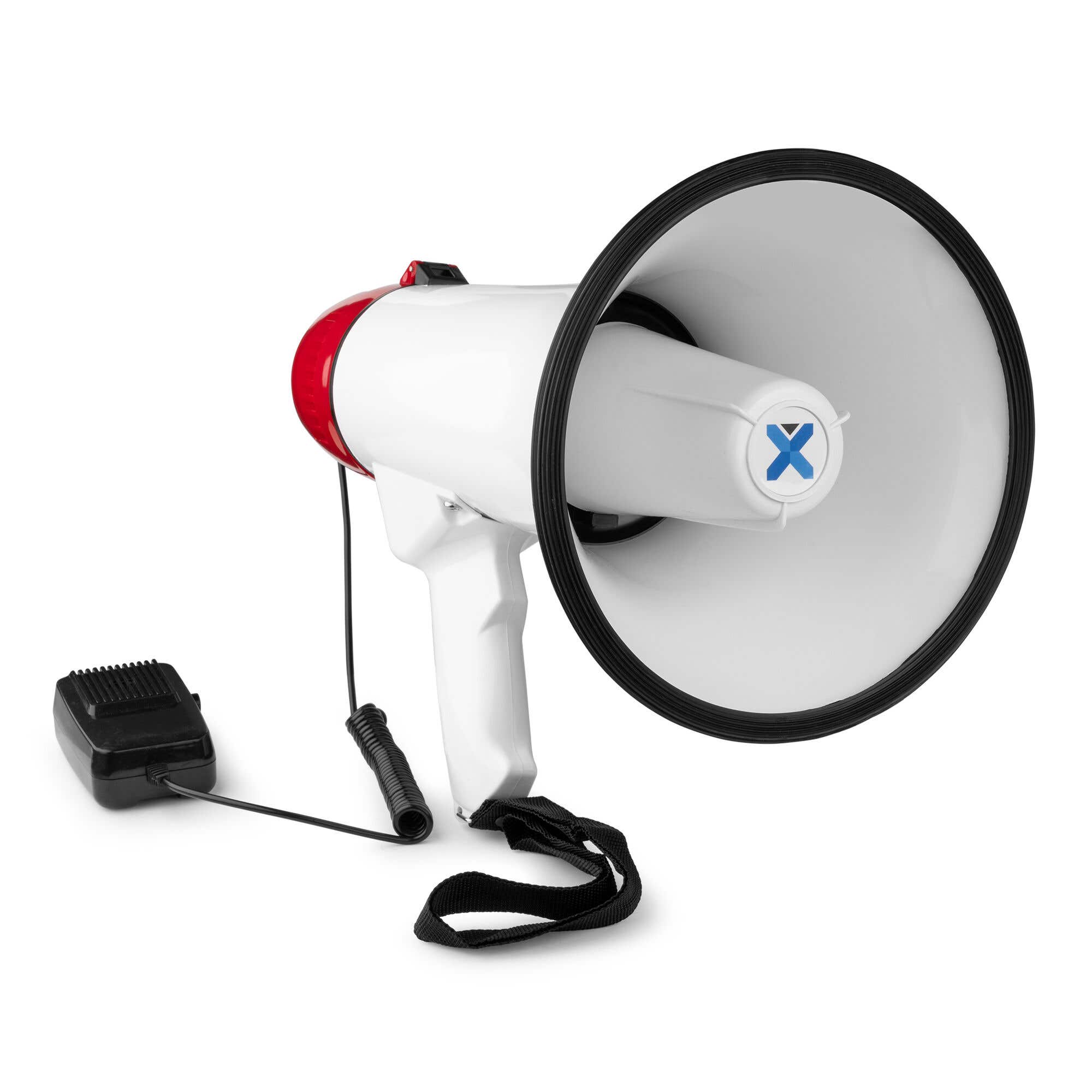 Vonyx MEG045 Megafoon met sirene, opnamefunctie en Bluetooth - 1000 meter range - 45W - Wit