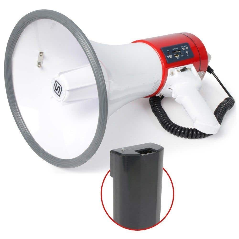 SkyTronic 30 Watt megafoon met USB / SD mp3 speler incl. accu