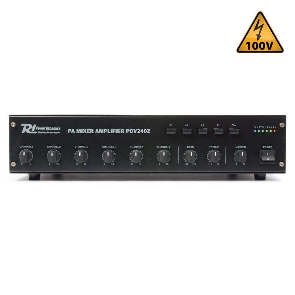 Power Dynamics Pdv240Z 100 Volt 4 Zone Versterker 240 Watt power dynamics kopen in de aanbieding Power Dynamics Pdv240Z 100 Volt 4 Zone Versterker 240 Watt power dynamics kopen in de aanbieding