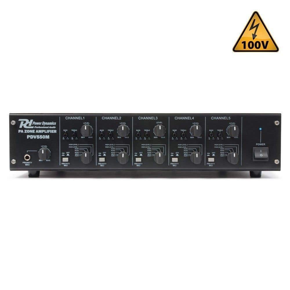 Power Dynamics Pdv550M 100 Volt 5 Zone Versterker 5X50 Watt power dynamics kopen in de aanbieding Power Dynamics Pdv550M 100 Volt 5 Zone Versterker 5X50 Watt power dynamics kopen in de aanbieding