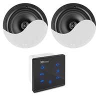 Retourdeal - Power Dynamics Powerline A50BSet inbouw audio versterker met 2 plafondspeakers