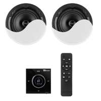 Retourdeal - Power Dynamics Powerline B50BSet inbouw versterker met 2 plafondspeakers - 6.5 inch - 2x 25W