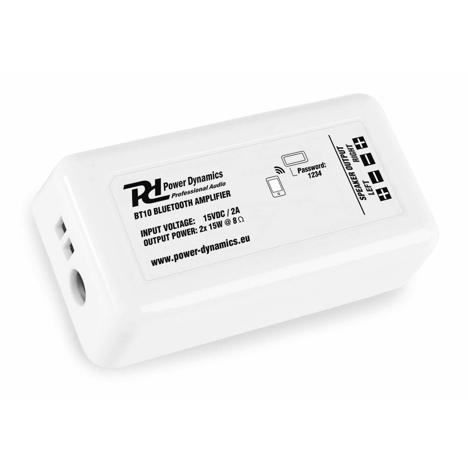 Retourdeal - Power Dynamics BT10 Bluetooth inbouw versterker - 2x 30W