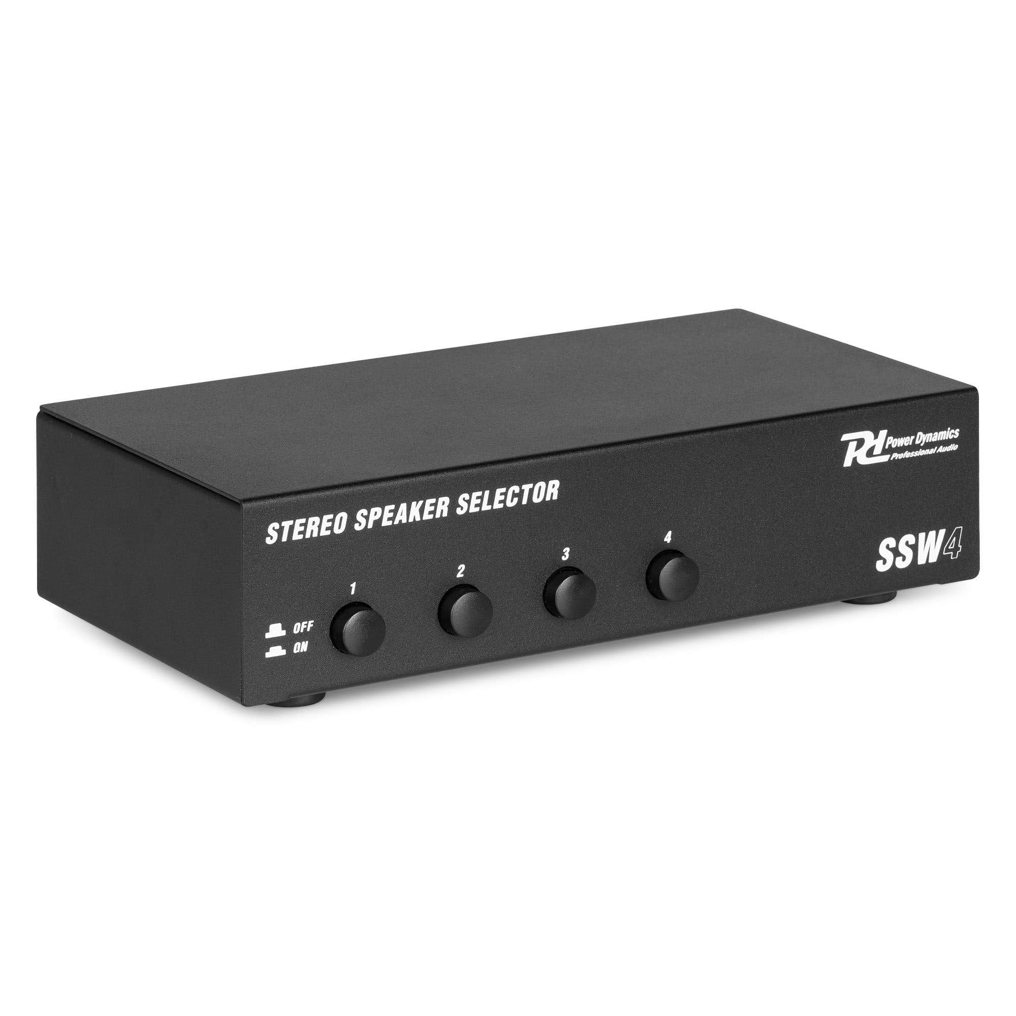 Retourdeal - Power Dynamics SSW4 speaker selector voor 4 luidsprekers - 100W per kanaal