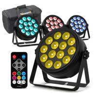BeamZ set van 4 BCC165 LED PAR in flightbag - 14x 4W RGBAW-UV LED’s - Inclusief afstandsbediening