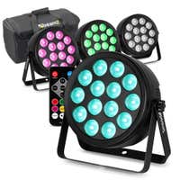 BeamZ set van 4 BCC145 LED PAR in flightbag - PAR spot met 14x 4W LED’s - RGBW