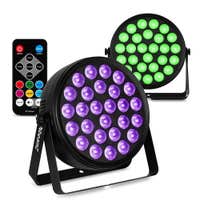 BeamZ set van 2 BCC260 LED PAR - PAR spot met 27x 6W LED’s - Blacklight met afstandsbediening