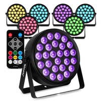 BeamZ set van 8 BCC260 LED PAR - PAR spot met 27x 6W LED’s - Blacklight met afstandsbediening