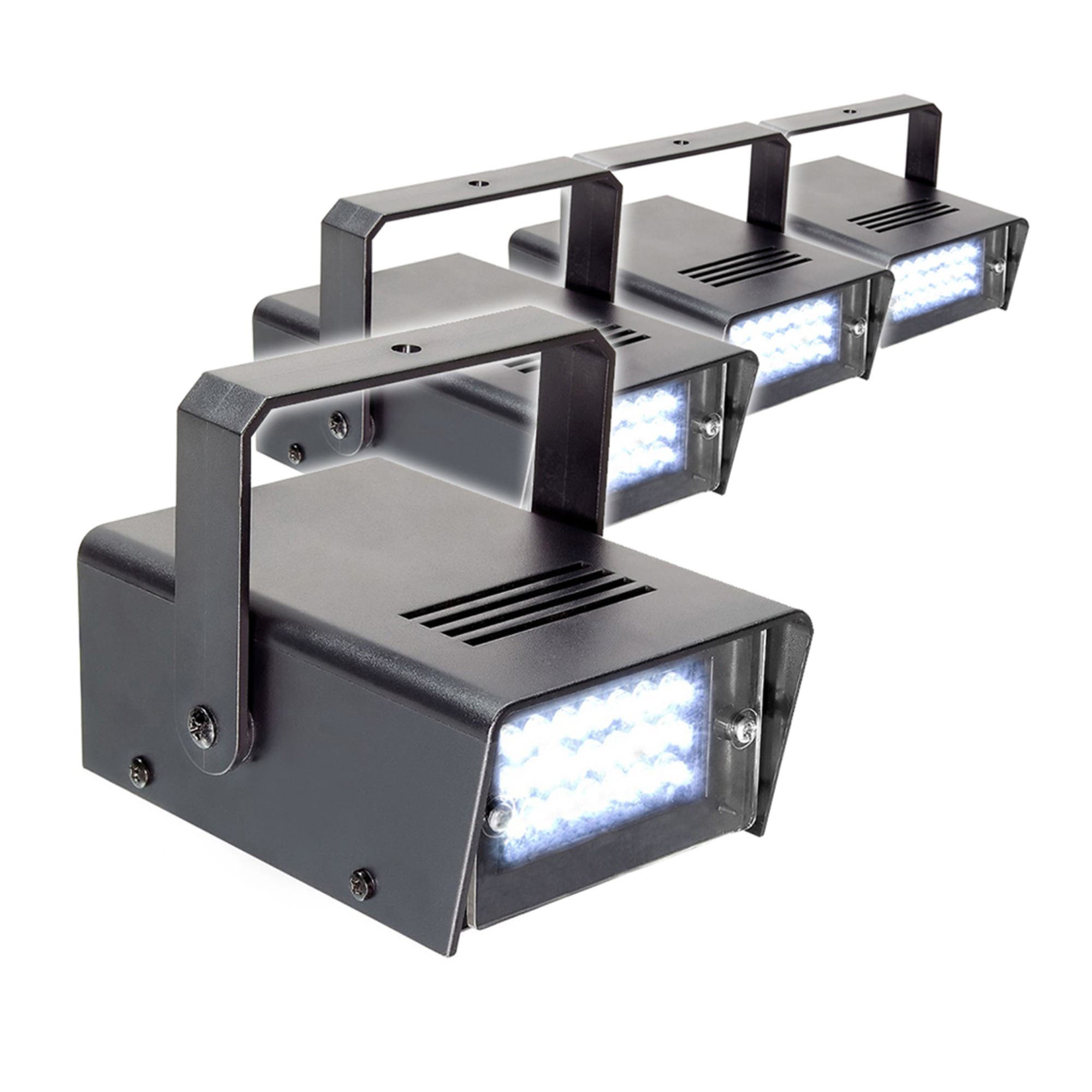 BeamZ set van 4 BMS24LED stroboscopen - Wit met 24 LED's