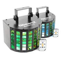 BeamZ set van 2 Butterfly II LED mini Derby discolampen met afstandsbediening