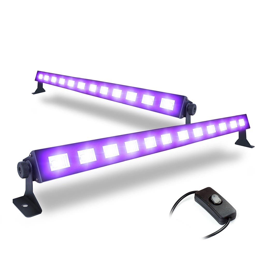 BeamZ set van 2 BUV123 LED UV blacklight bars - 12 x 3W