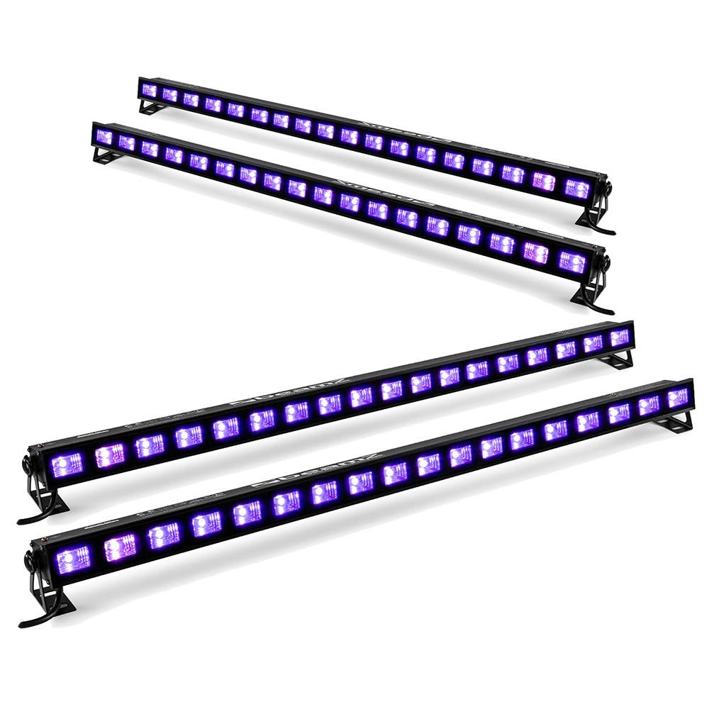 BeamZ set van 4 BUV183 LED UV blacklight bars - 18 x 3W