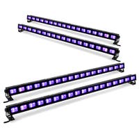 BeamZ set van 4 BUV183 LED UV blacklight bars - 18 x 3W