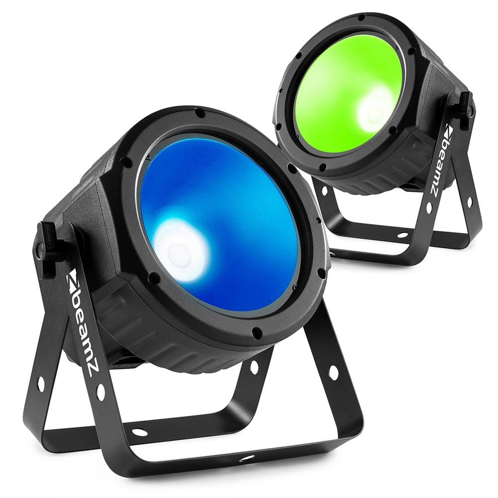BeamZ set van 2 COB30RGB flat parren 30W met afstandsbediening