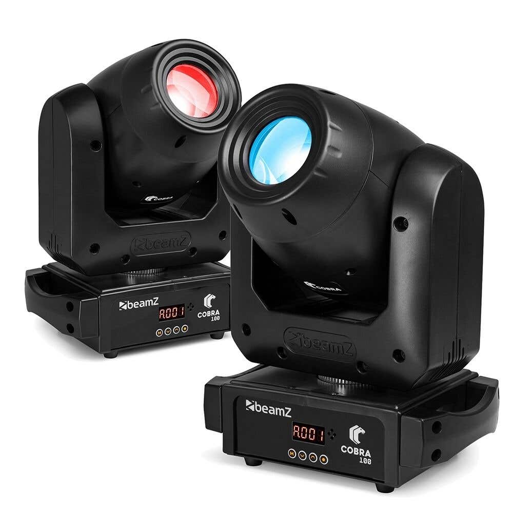 BeamZ Cobra 100 LED set van 2 spot moving heads met prisma - 100W